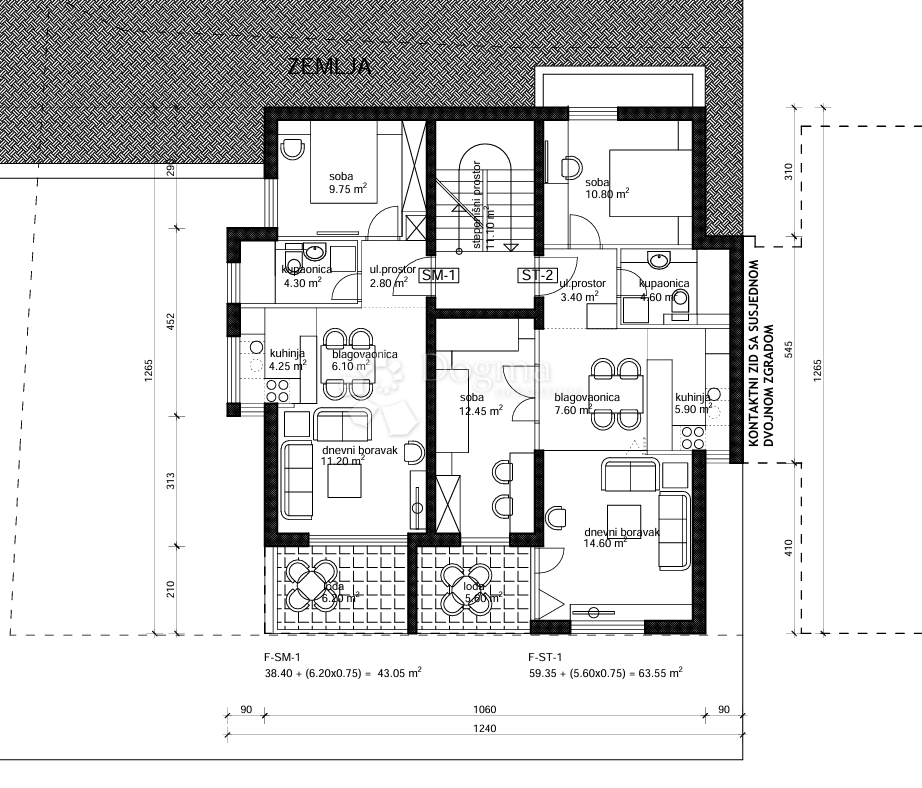 Allogio Makarska, 69,19m2