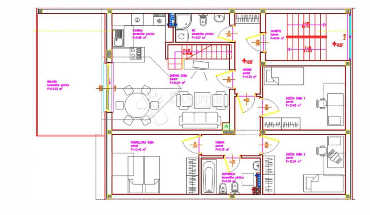 Allogio Prečko, Trešnjevka - Jug, 182,14m2