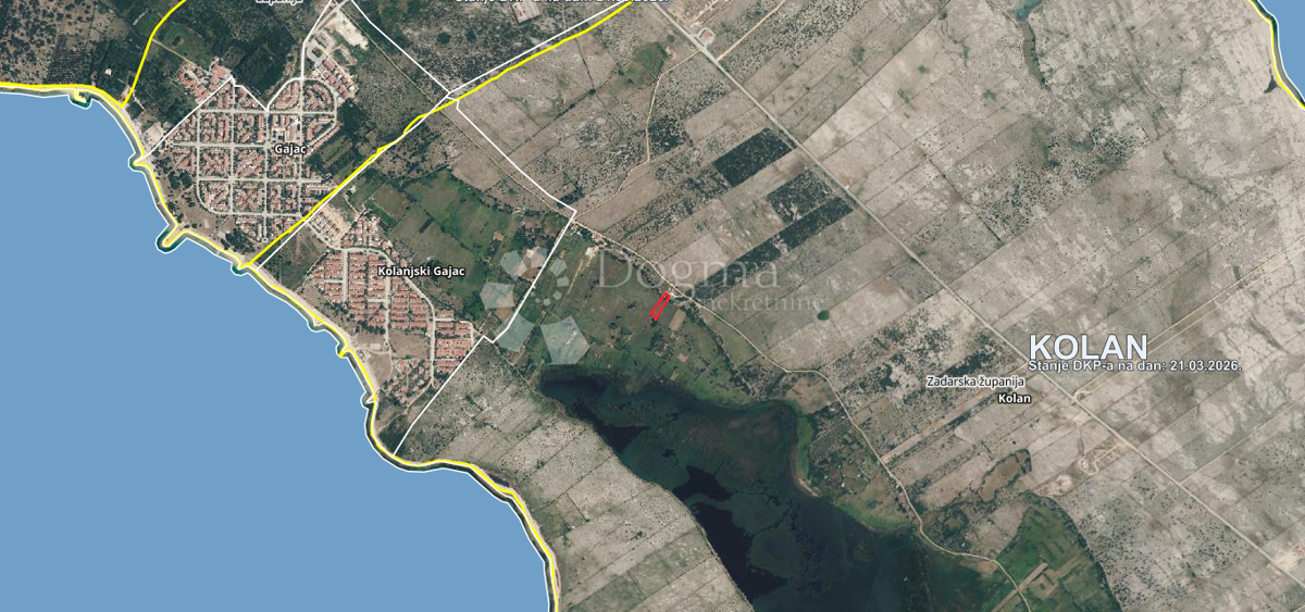 Terreno edificabile Kolanjski Gajac, Kolan, 2.150m2