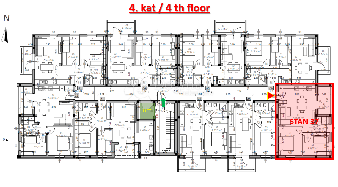 Allogio Monvidal, Pula, 54,96m2