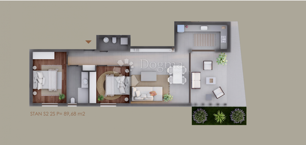 Allogio Privlaka, 89,68m2