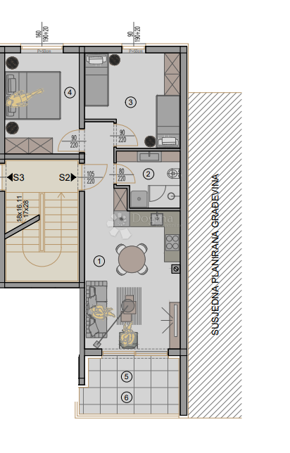 Allogio Centar, Pula, 77,88m2