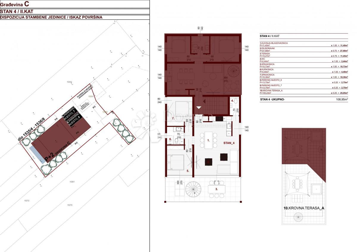 Allogio Bibinje, 108,95m2