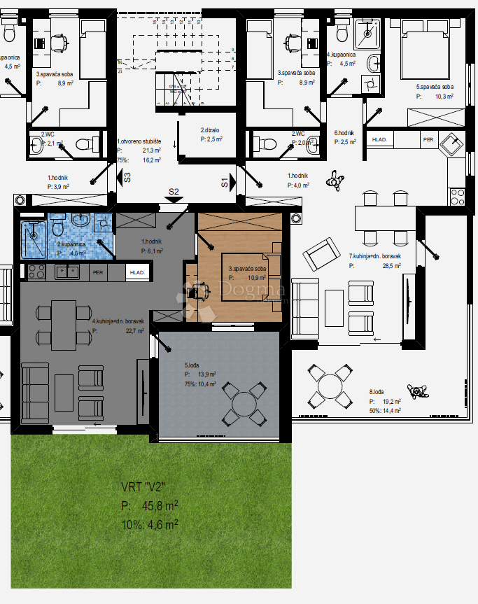 Allogio Vidikovac, Zadar, 64,85m2