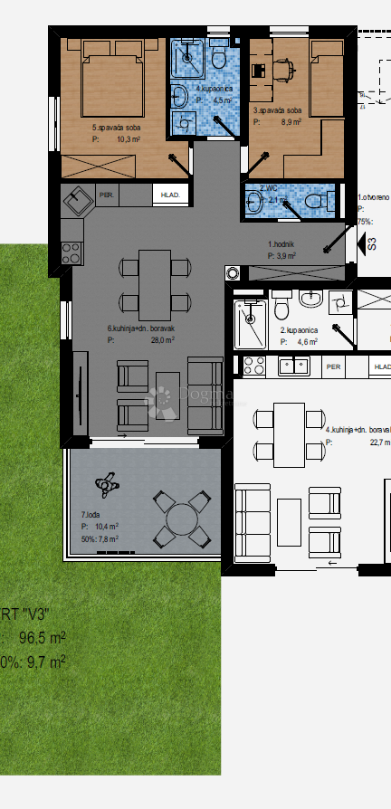 Allogio Vidikovac, Zadar, 80,91m2