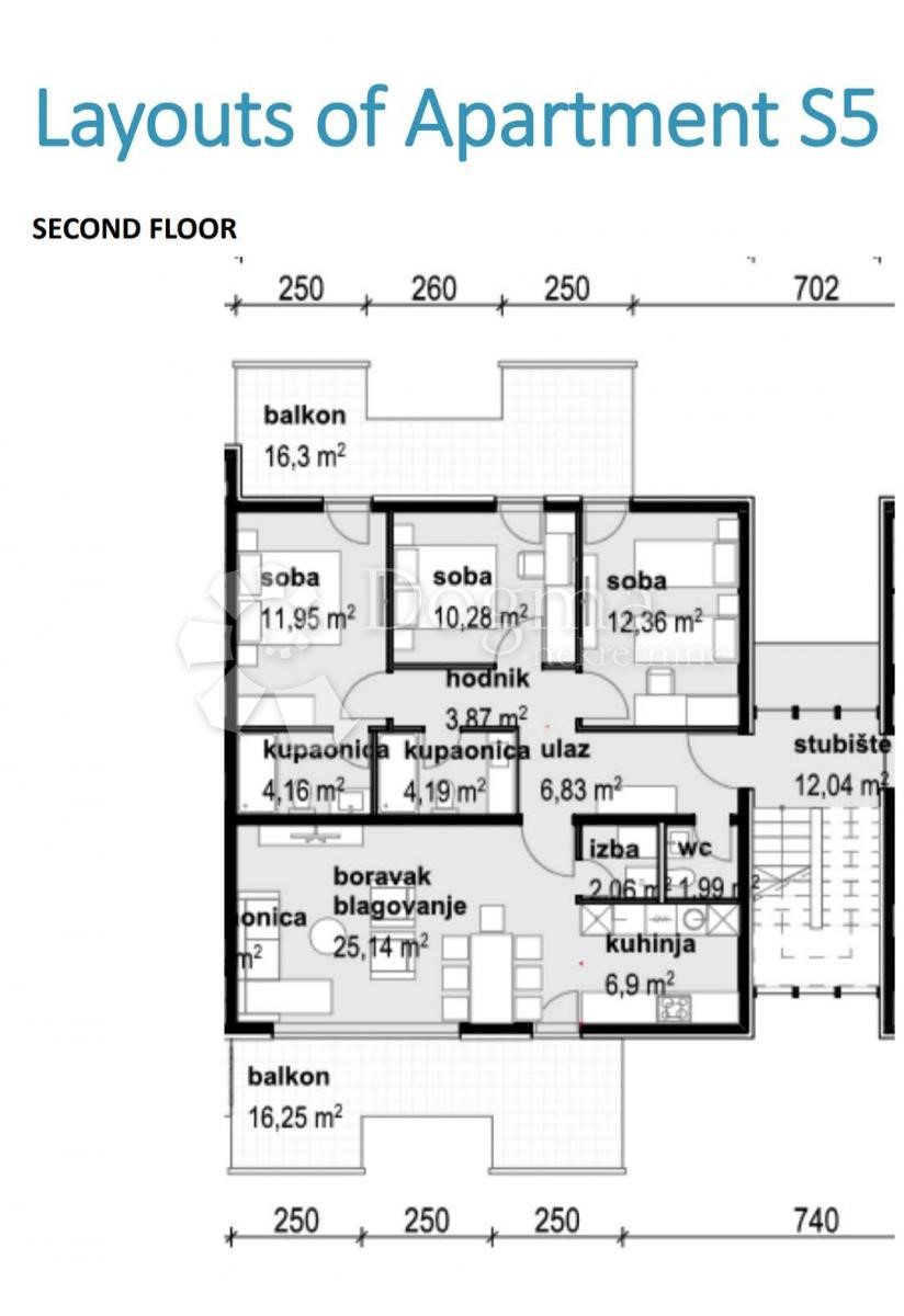 Appartamento Privlaka, 206,35m2