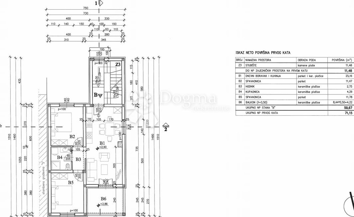 Allogio Medulin, 60m2