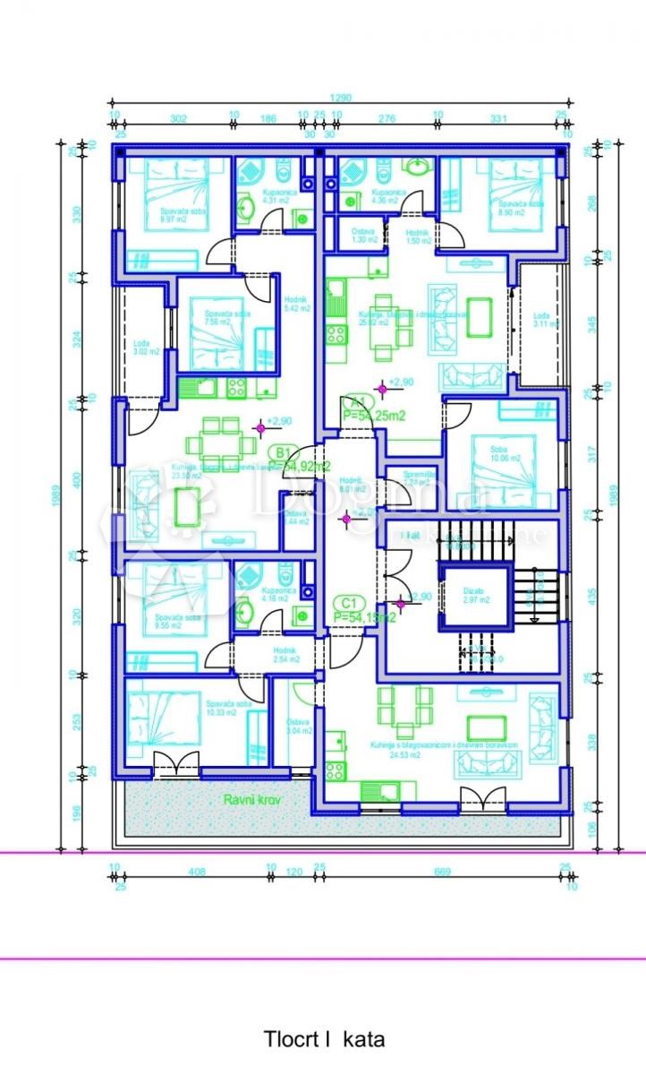 Allogio Centar, Pula, 54m2