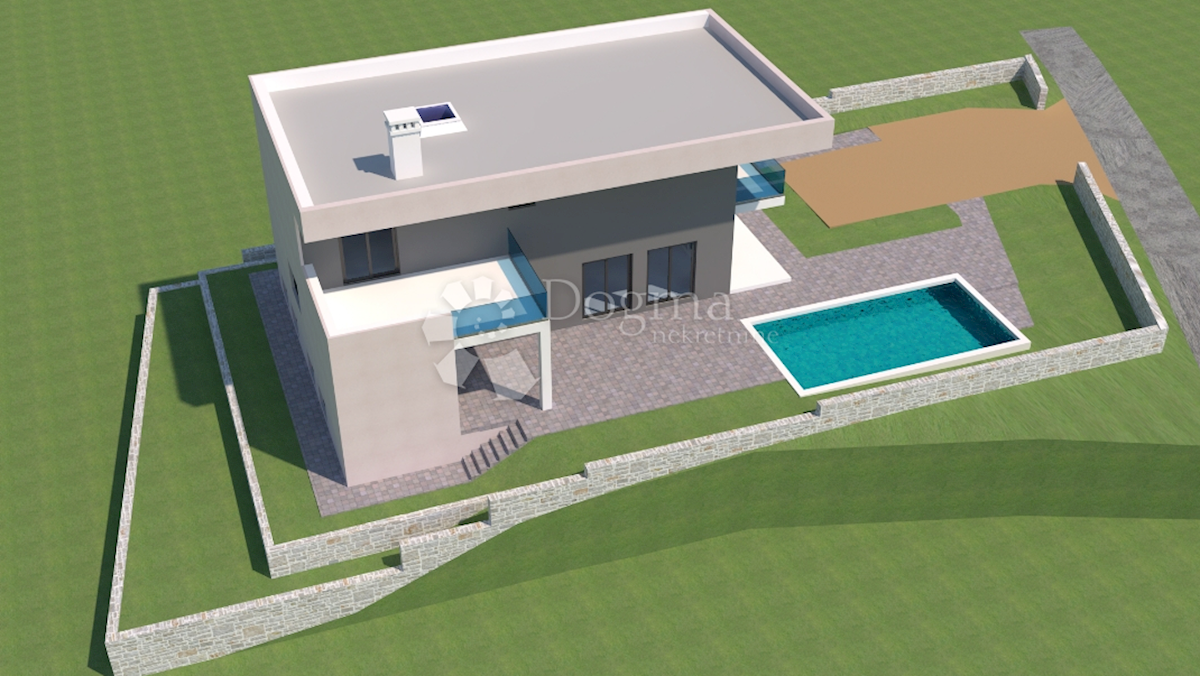 Rovigno - moderna casa a più piani in costruzione