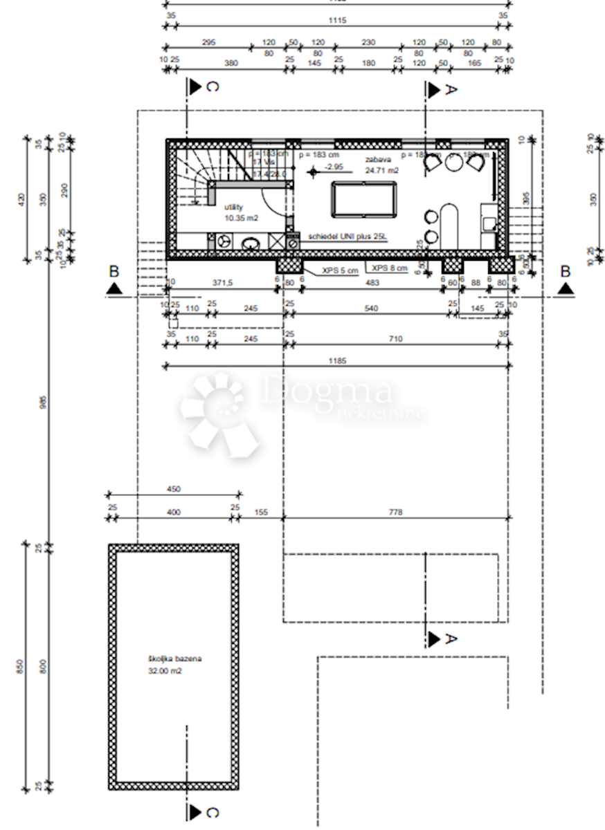Rovigno - moderna casa a più piani in costruzione