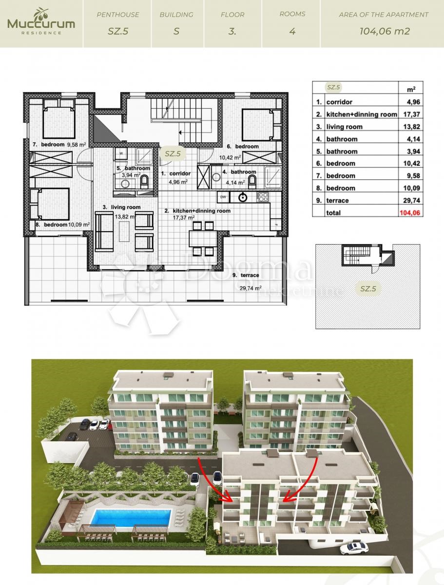 Allogio Makarska, 104,06m2