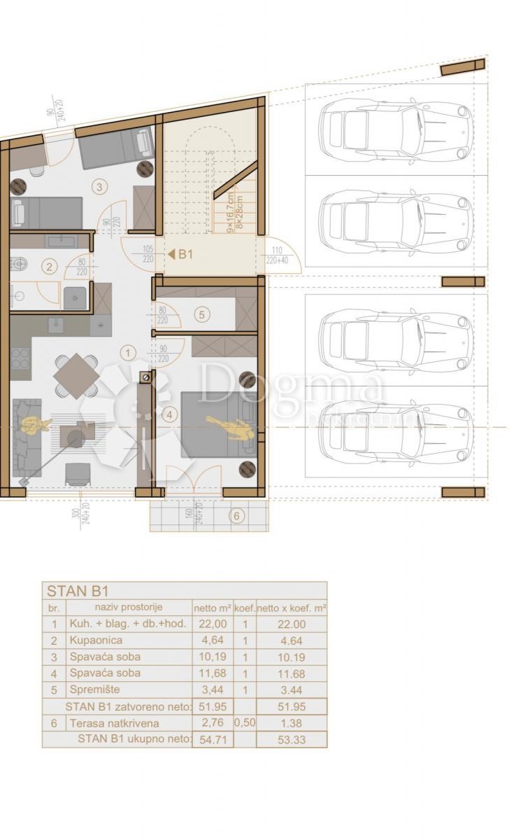 Allogio Veli vrh, Pula, 55,82m2