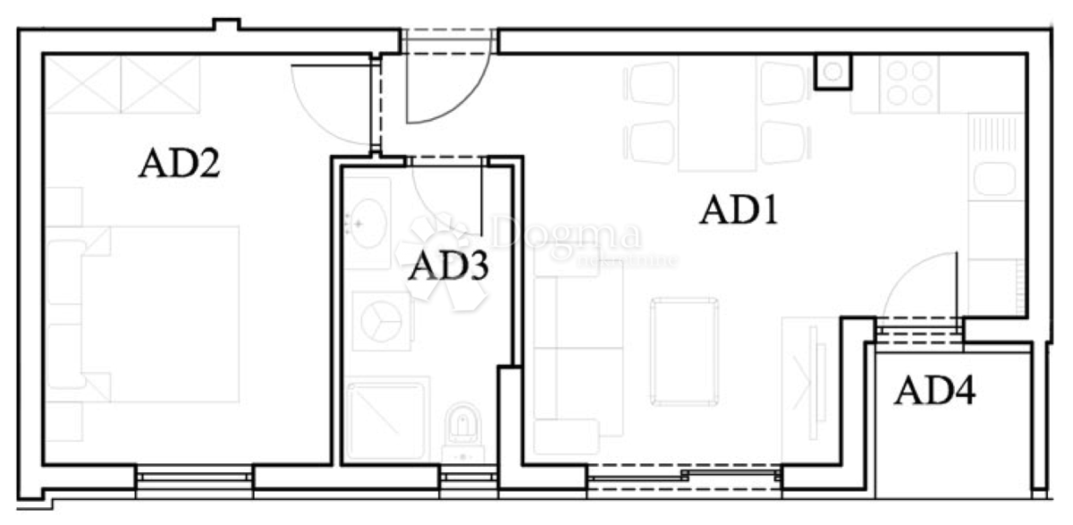 Allogio Štinjan, Pula, 49,28m2