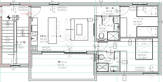 Allogio Povljana, 49,30m2