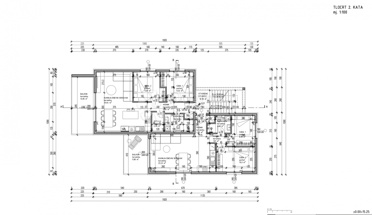 Appartamento Okrug Gornji, Okrug, 95m2