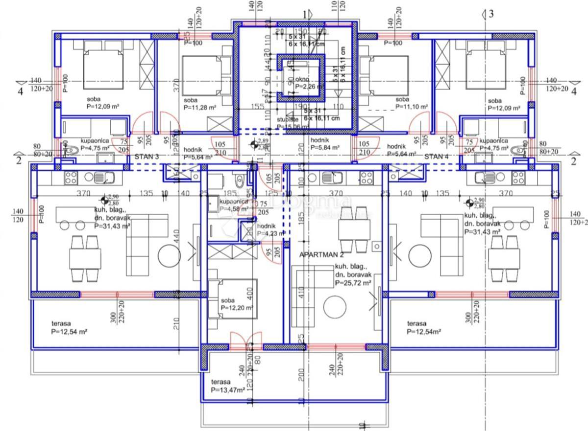 Appartamento Turanj, Sveti Filip I Jakov, 62,17m2