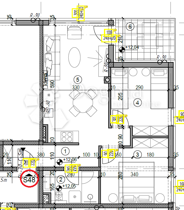 Allogio Monvidal, Pula, 49,05m2