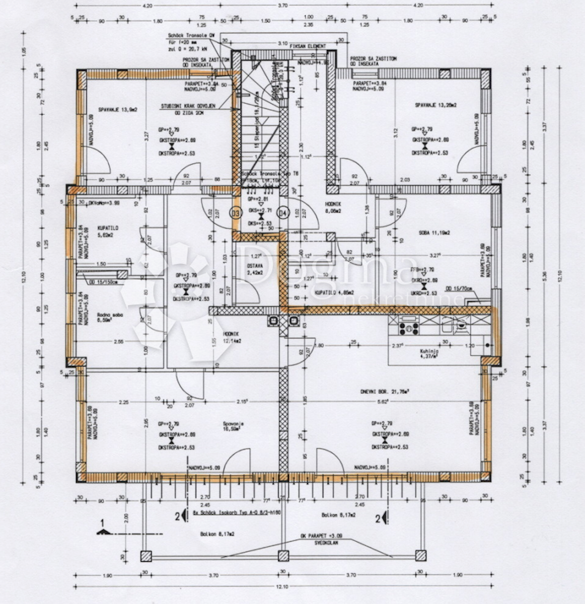 Allogio Plovanija, Zadar, 108,62m2