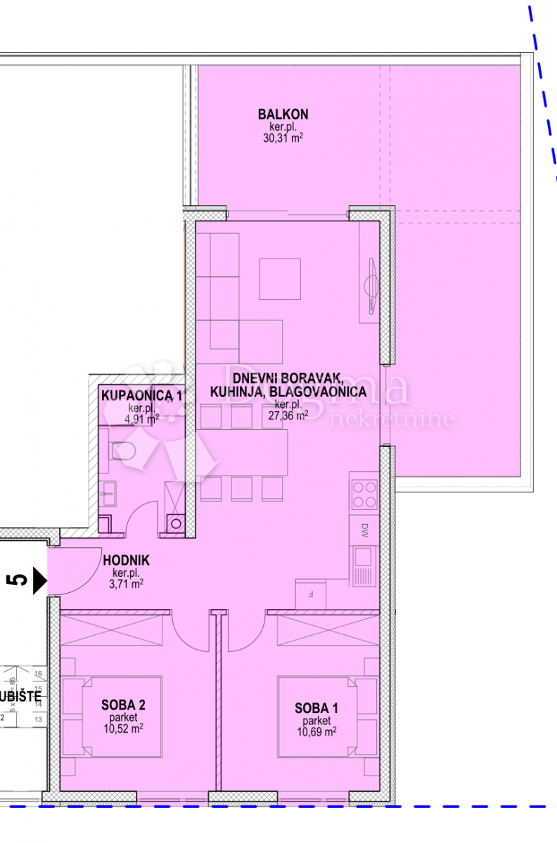 Allogio Povljana, 98,76m2