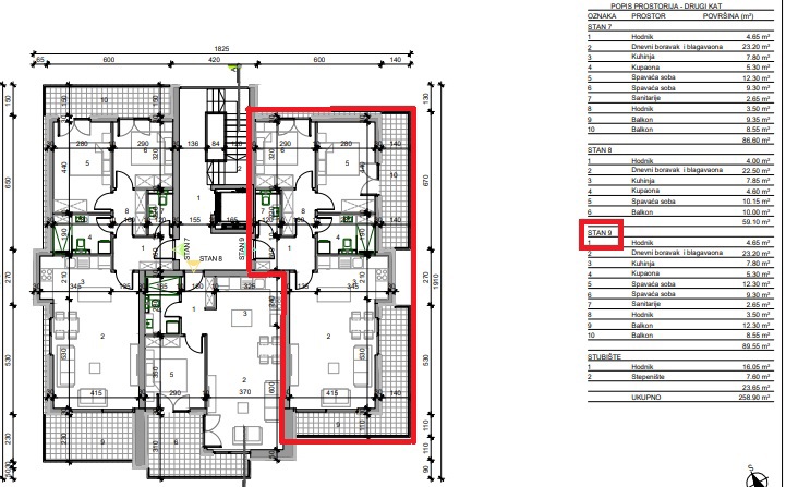 APPARTAMENTO CON 2 CAMERE DA LETTO, DI NUOVA COSTRUZIONE A KAŠTEL