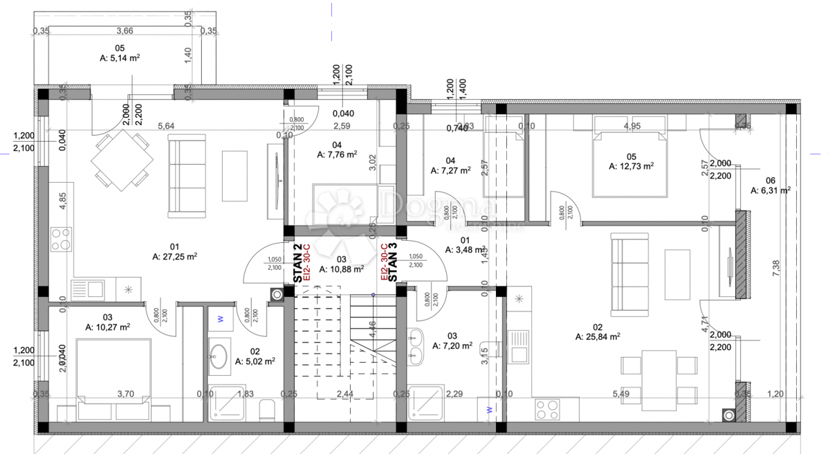 Allogio Veli vrh, Pula, 45,86m2