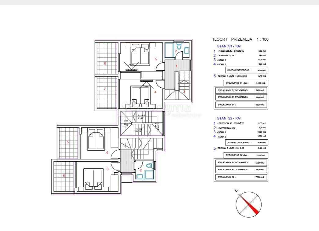 Allogio Novalja, 75m2