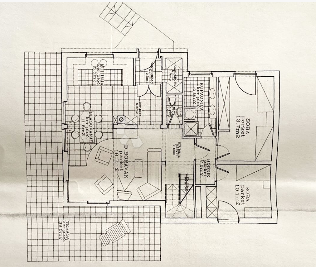 Casa incompiuta a Ražanac con vista mare