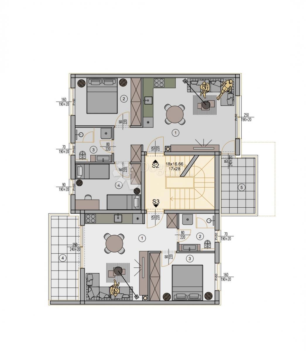 Allogio Kaštanjer, Pula, 72,42m2