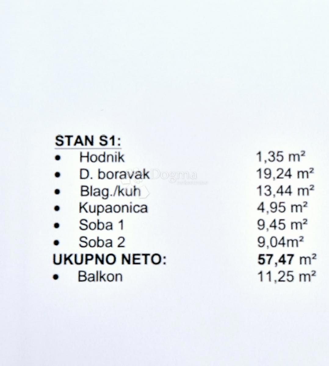 Allogio Okrug Gornji, Okrug, 57,47m2