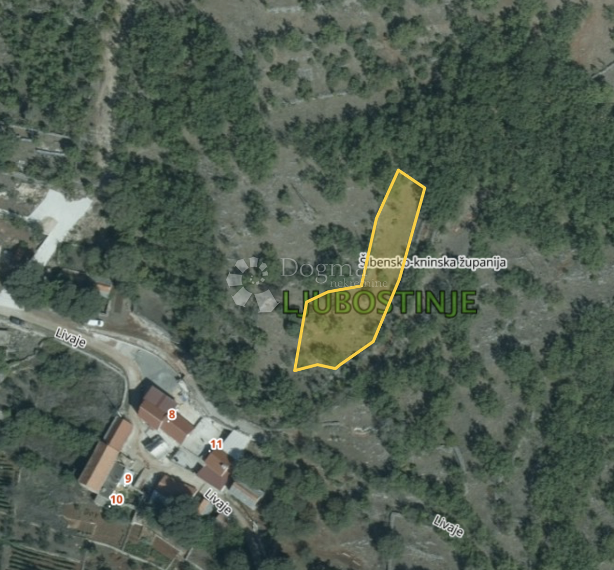 Terreno agricolo Ljubostinje, Unešić, 7.841m2