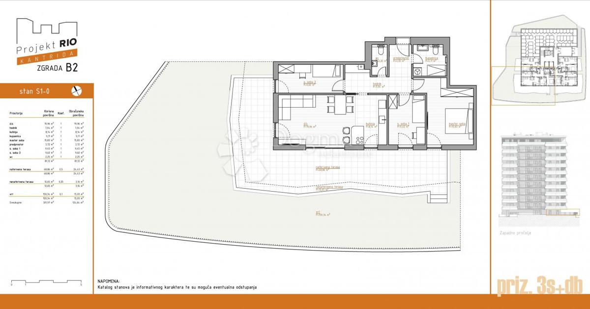 Allogio Kantrida, Rijeka, 124,61m2