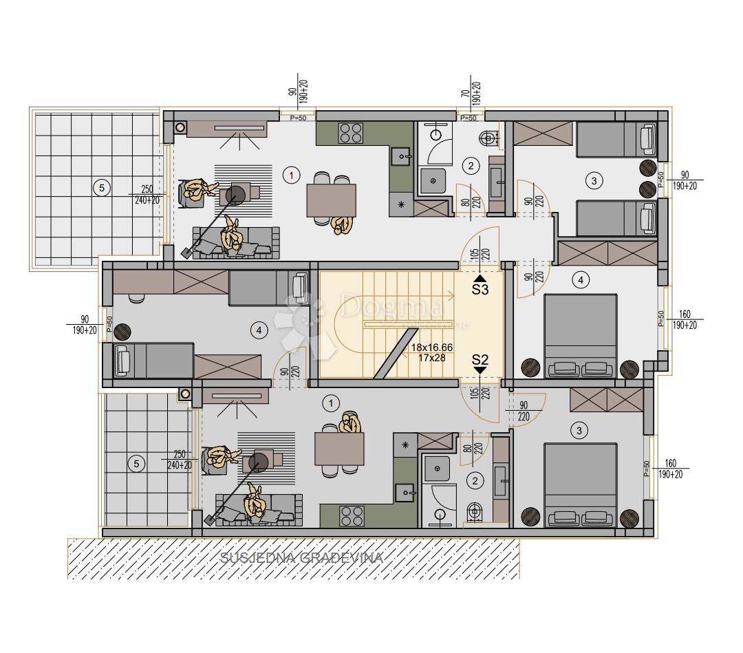 Allogio Kaštanjer, Pula, 72,42m2