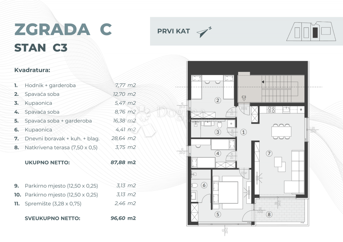 Allogio Fažana, 55,08m2
