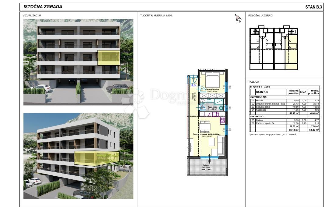 Allogio Makarska, 51,63m2