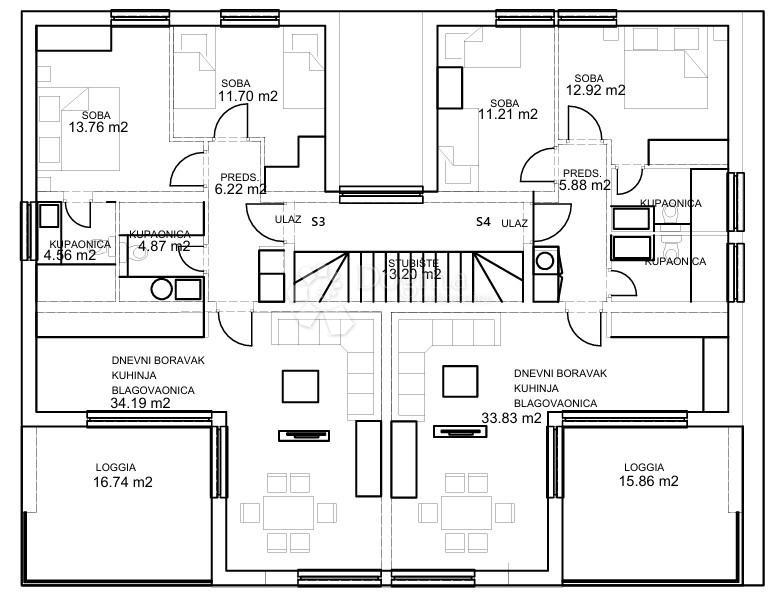 Allogio Pakoštane, 91,60m2