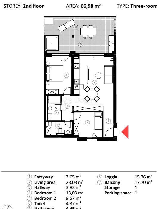 Allogio Umag, 66,90m2