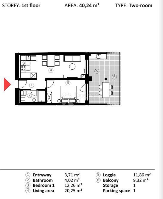 Allogio Umag, 66,90m2
