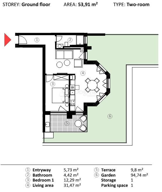 Allogio Umag, 66,90m2