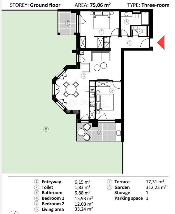 Allogio Umag, 66,90m2