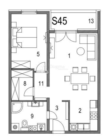 Allogio Klinča Sela, 57,25m2