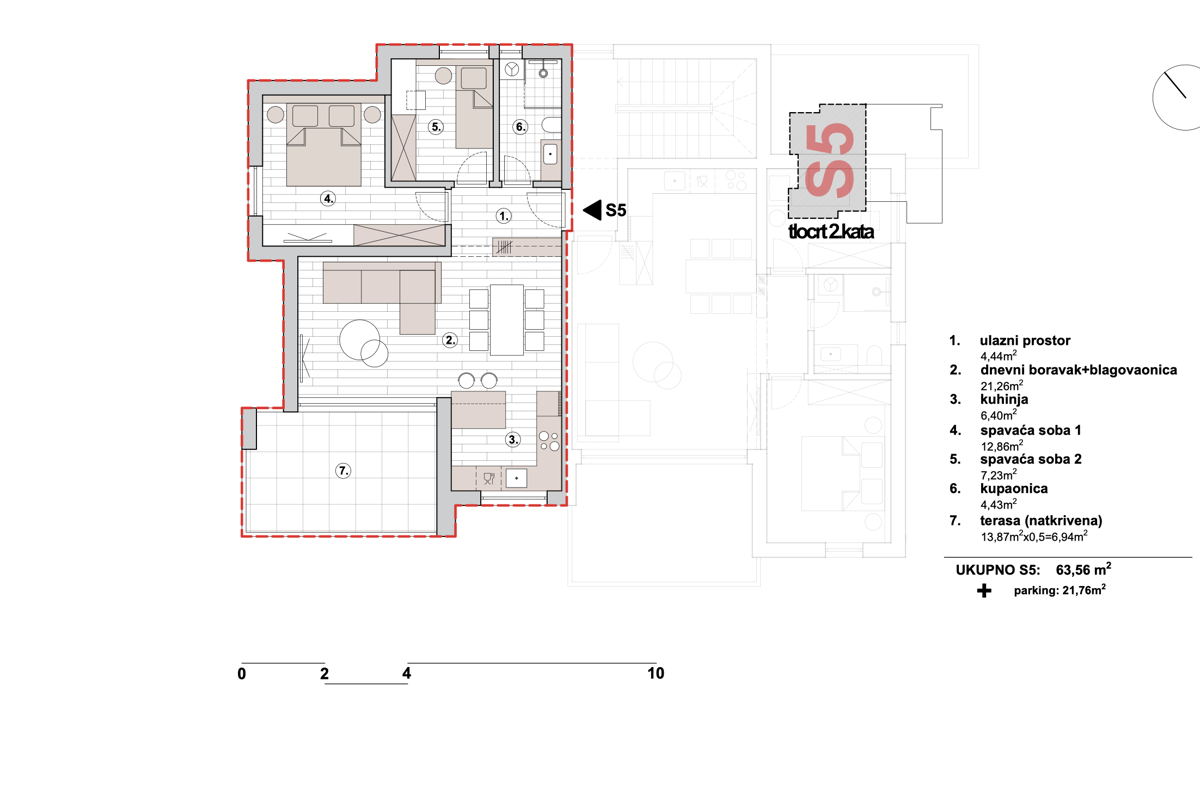 Allogio Primošten, 73,45m2