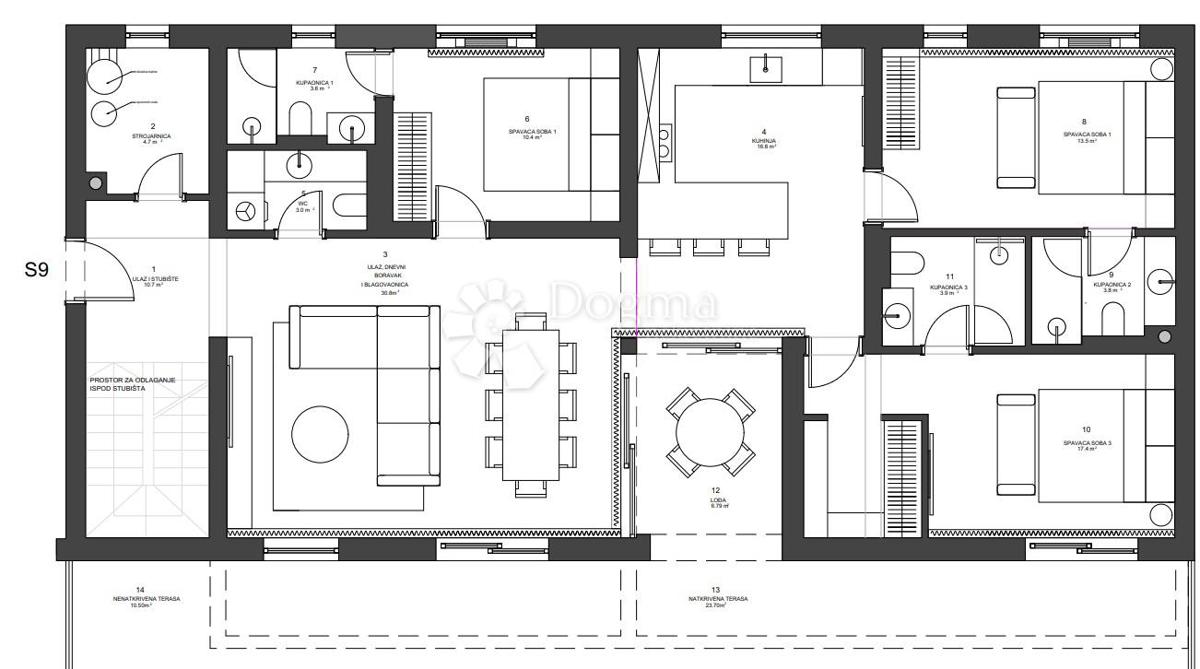 Allogio Zaton, Nin, 193,19m2
