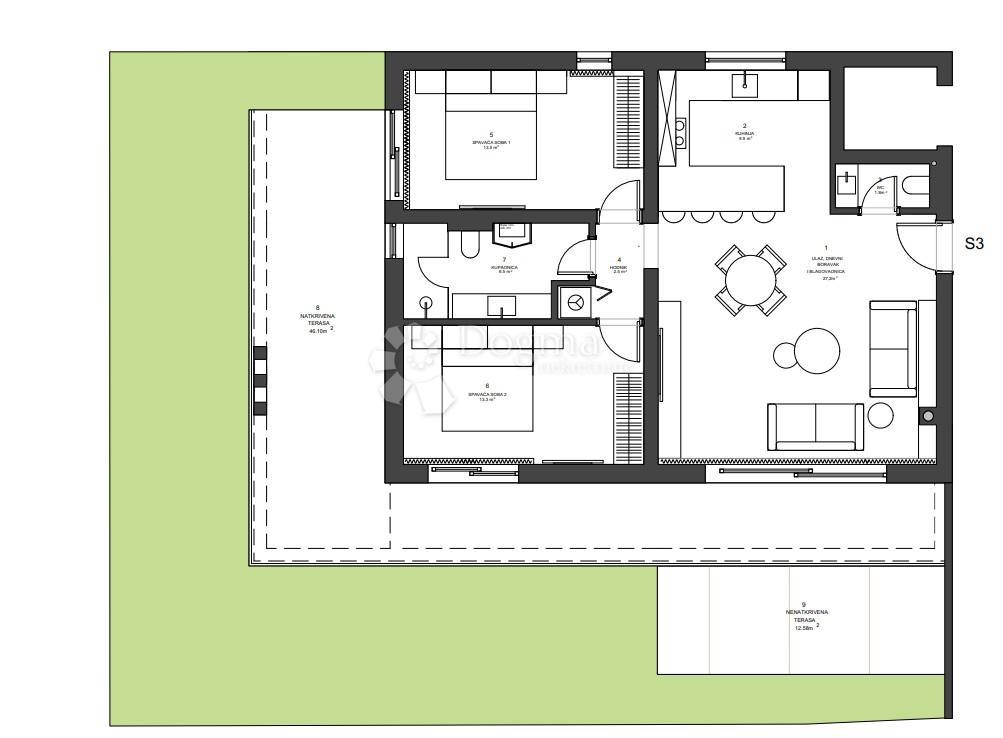 Allogio Zaton, Nin, 122,25m2