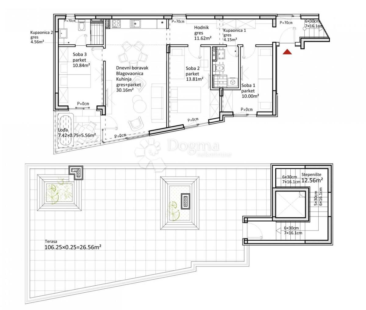 Allogio Sukošan, 132,32m2