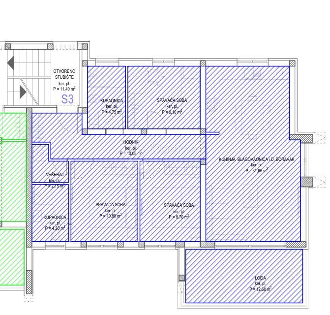 Allogio Diklo, Zadar, 100,83m2