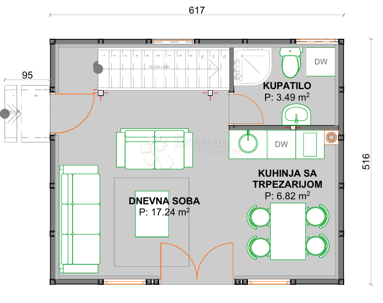 Casa Delnice, 53,25m2
