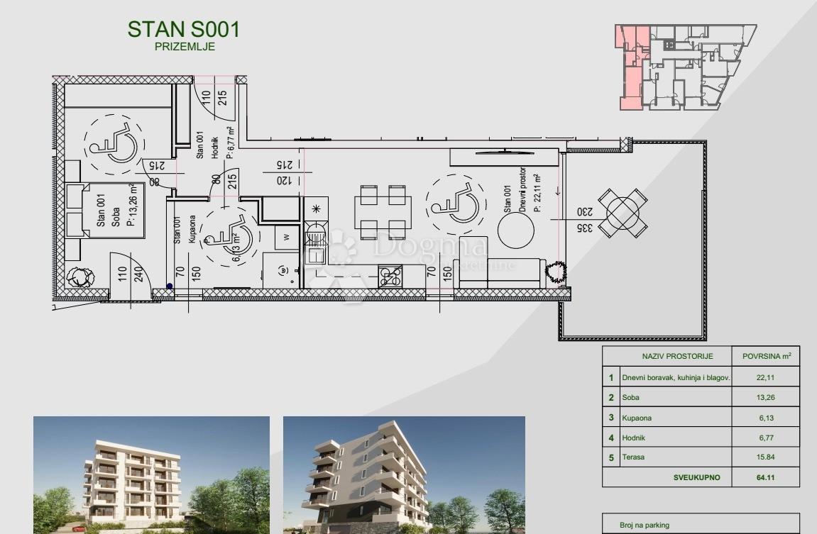 Allogio Zamet, Rijeka, 64,11m2