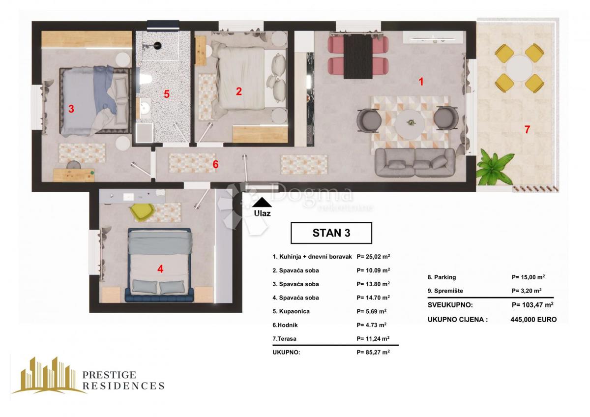Allogio Brodarica, Šibenik - Okolica, 51,63m2