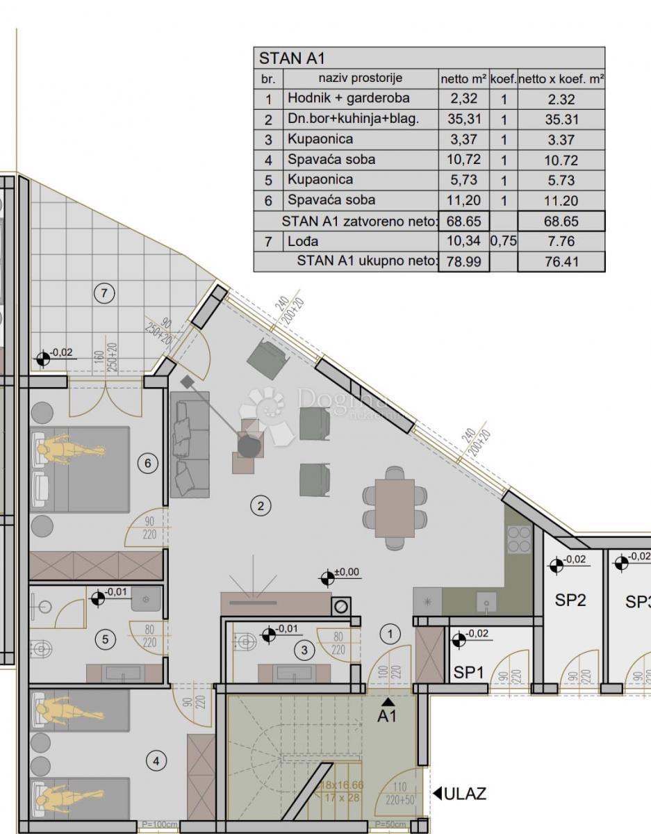 Allogio Valdebek, Pula, 78,99m2