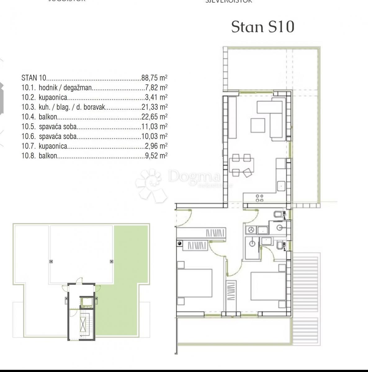 Allogio Grbe, Nin, Goranska, 88,75m2